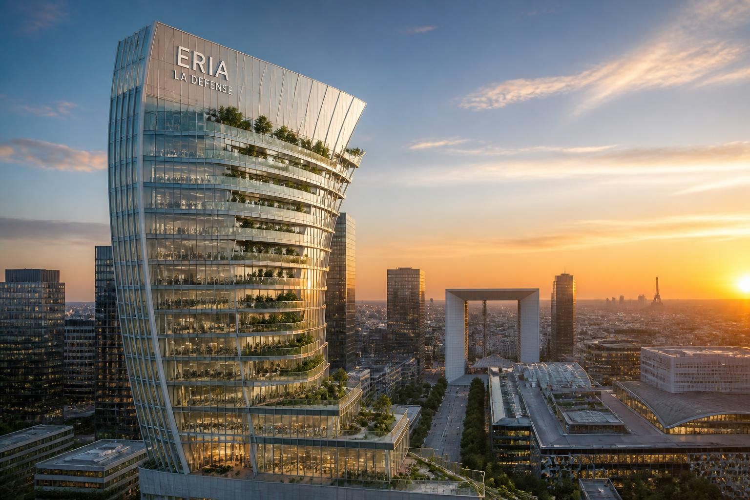 découvrez la tour eria, une nouvelle icône architecturale qui transforme le quartier de la défense à paris avec modernité et innovation.