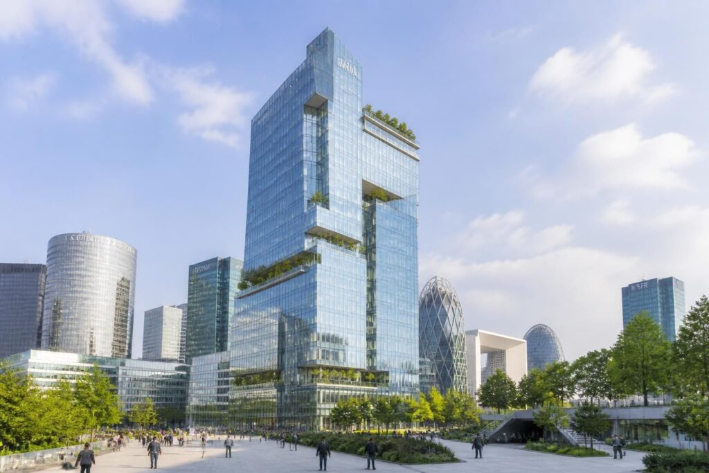 découvrez la tour eria, une nouvelle icône architecturale qui transforme le quartier de la défense à paris avec son design innovant et ses espaces modernes.