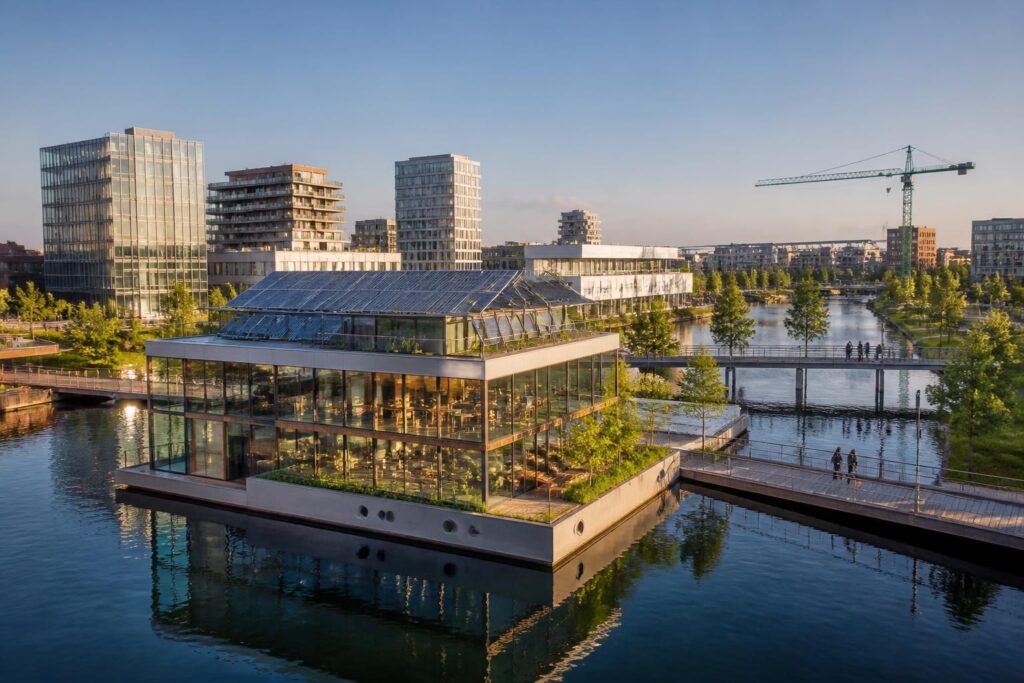 découvrez comment les bâtiments flottants révolutionnent l'architecture urbaine en intégrant harmonieusement les espaces de vie au fil de l'eau, pour des villes durables et innovantes.